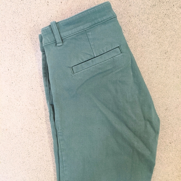 Gap teal stretch skinny crop pants - Picture 2 of 5